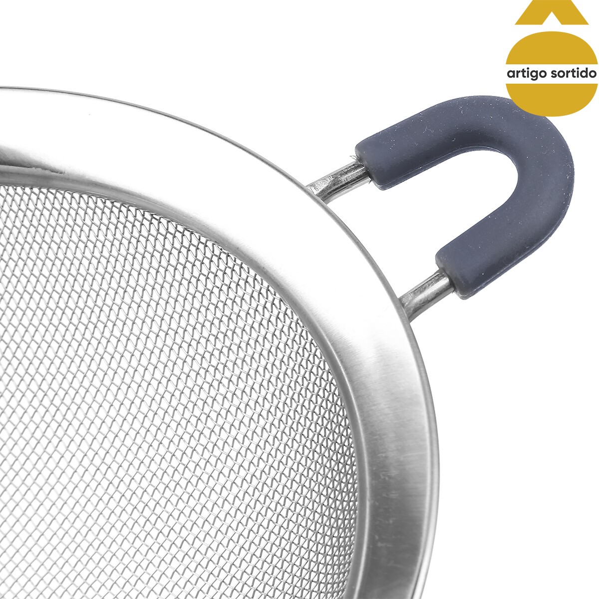 Coador Em Inox Com Cabo Silicone 20cm