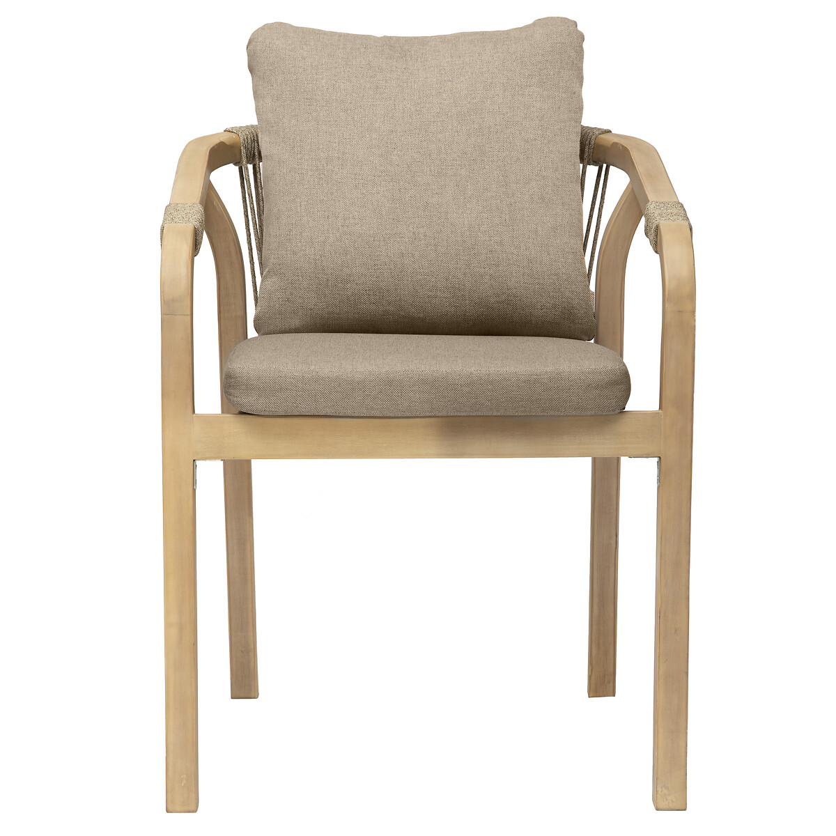 Cadeira Papouasie Taupe Em Madeira Acácia