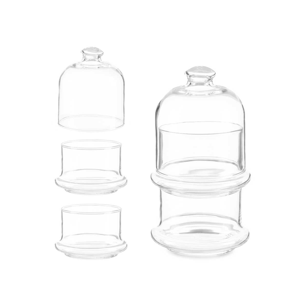 Bombonera De Vidrio Apilable 2X230Ml