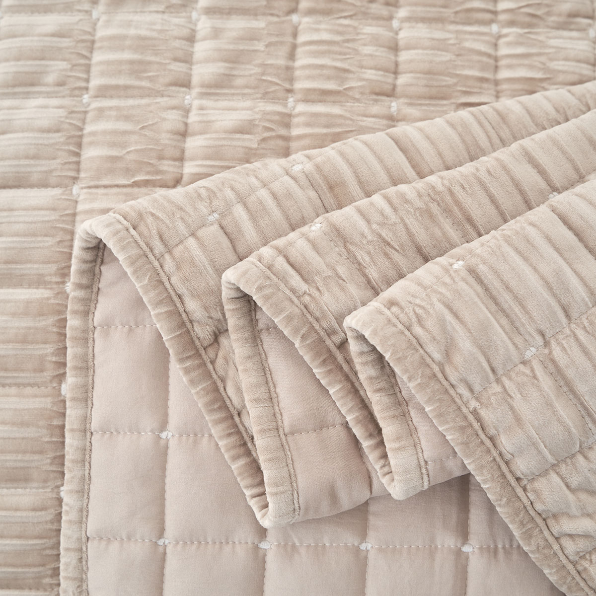 Edred&oacute;n SEATTLE gris de terciopelo 240x260cm