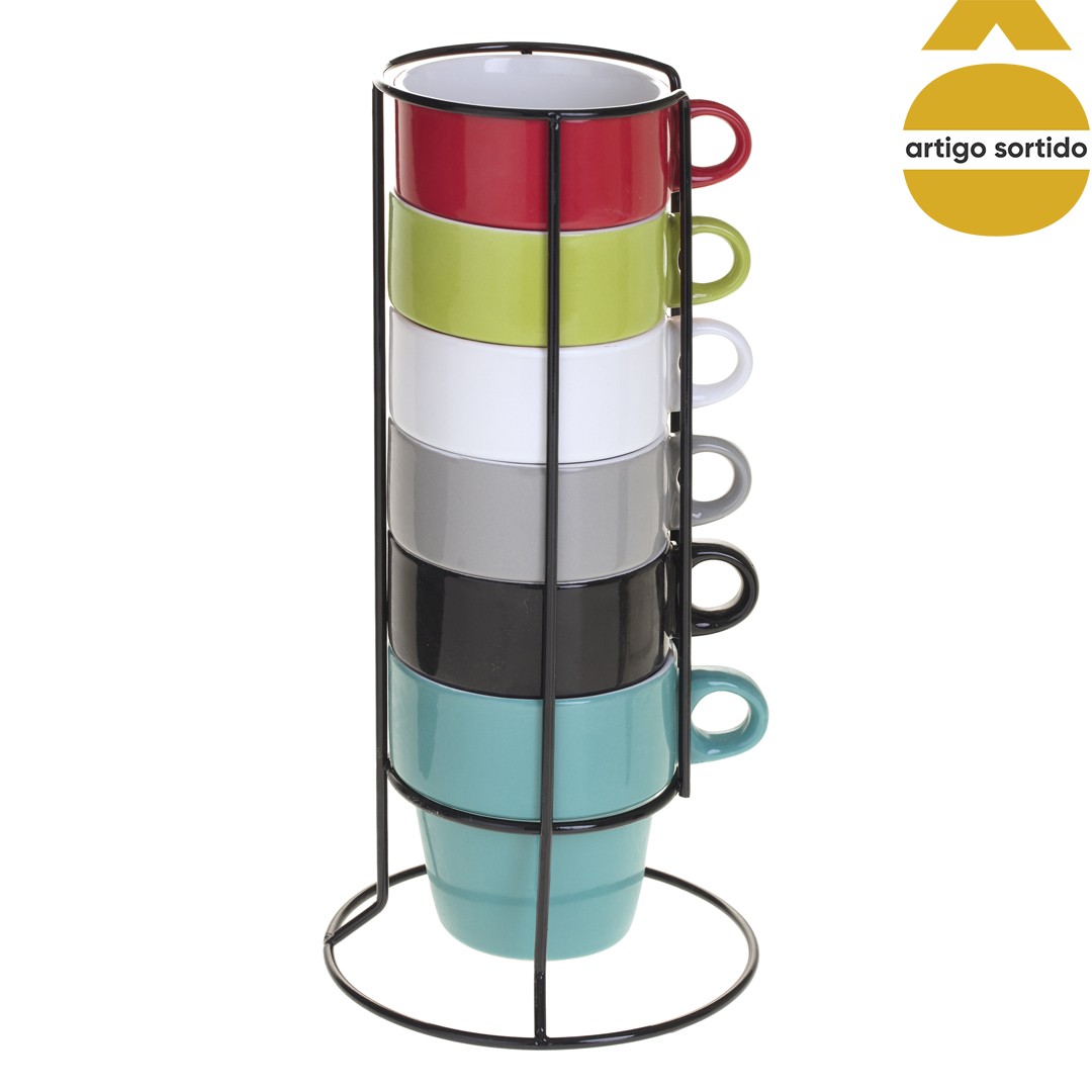 Conjunto de 6 Ch&aacute;venas Coloridas