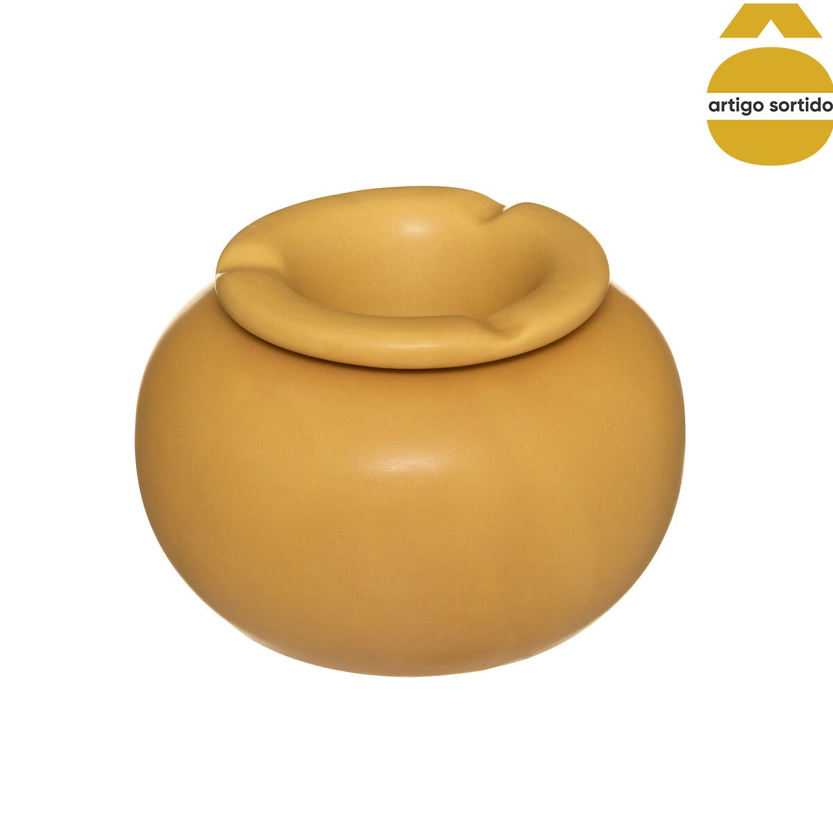 Cenicero Redondo De Cerámica 12.5x8Cm