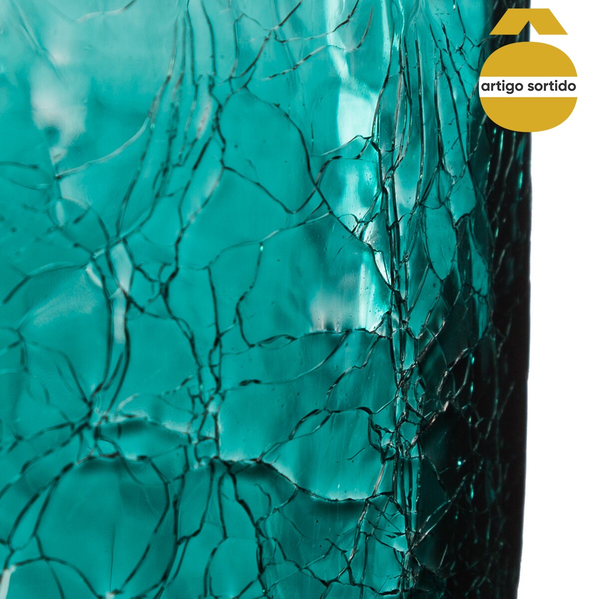 Jarra De Vidro Craquele Coul 20cm