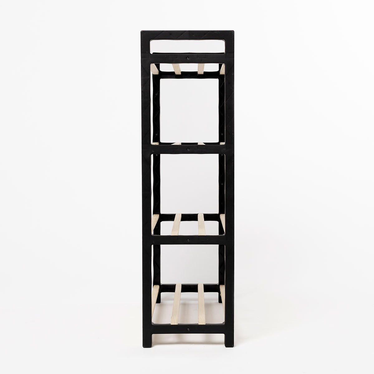 Zapatero con 4 niveles negro de madera
