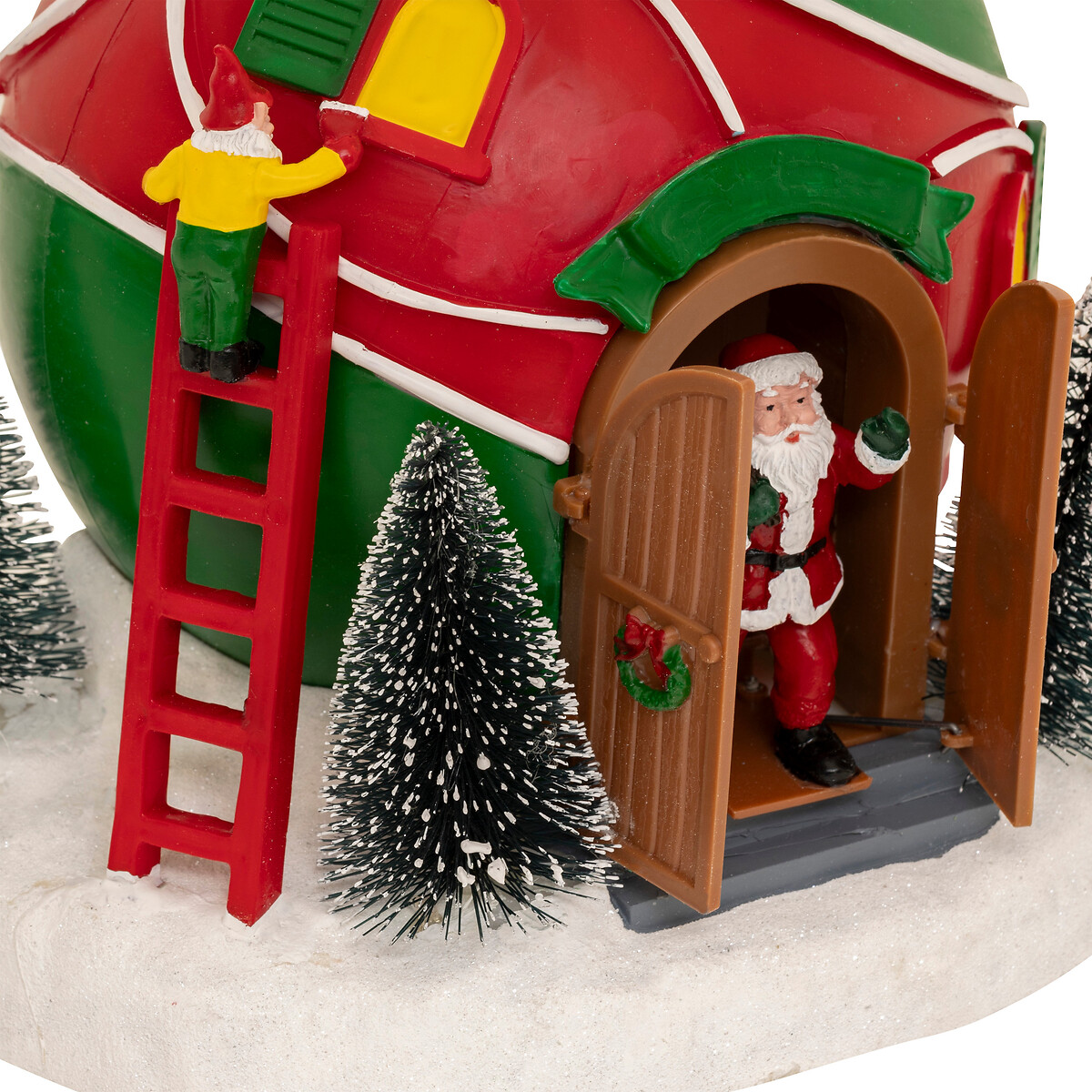 Aldea Bola de Navidad con Pap&aacute; Noel 19,5x22cm 