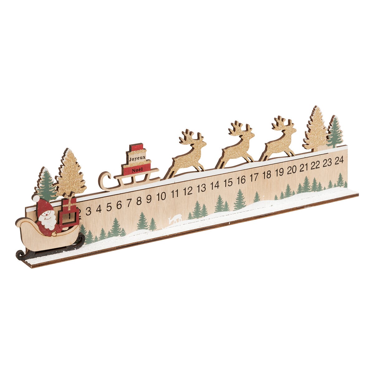 Calendario de adviento regla con Pap&aacute; Noel 