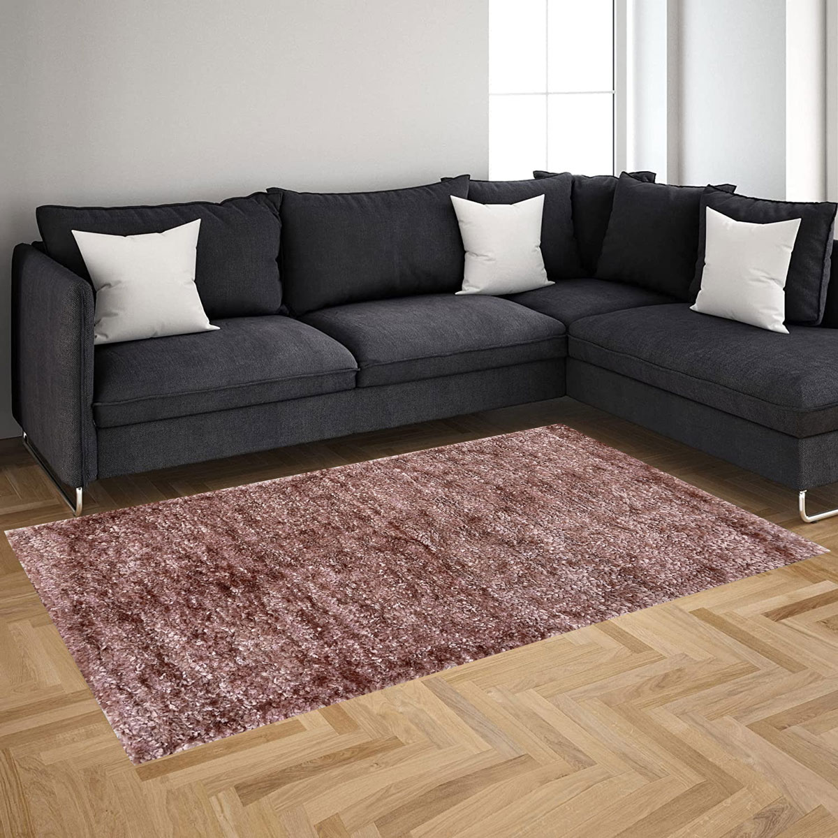 Alfombra Lux Rosa 80x150Cm