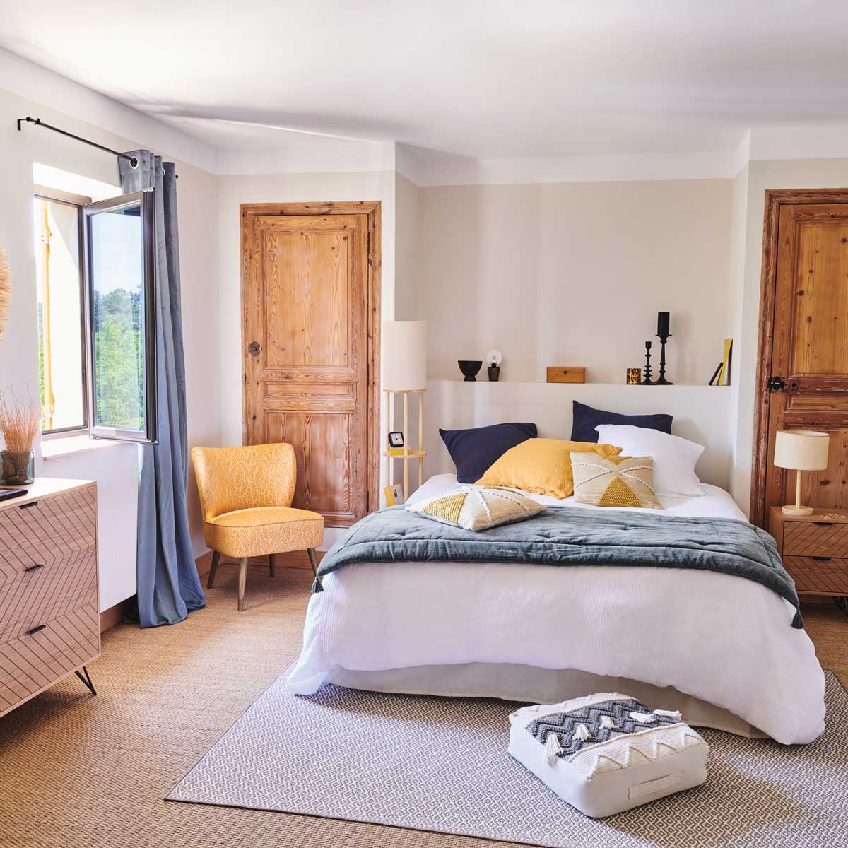 Pie de cama MIDNIGHT terciopelo gris 70x180cm