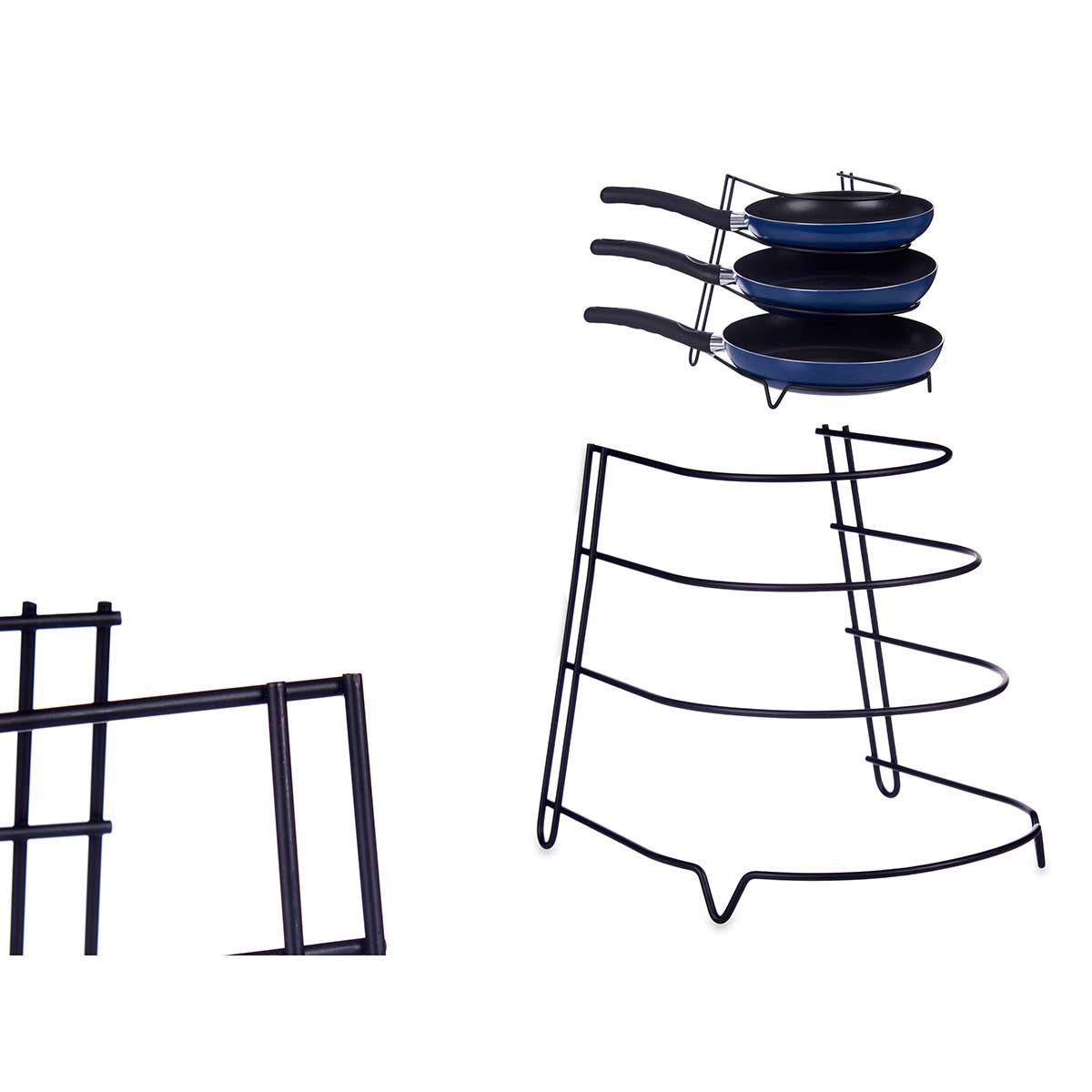 Organizador Para Sartenes Negro Metálico