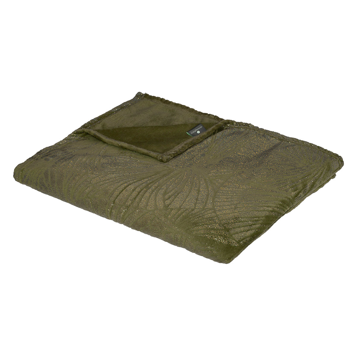 Manta de franela verde caqui 180x230cm