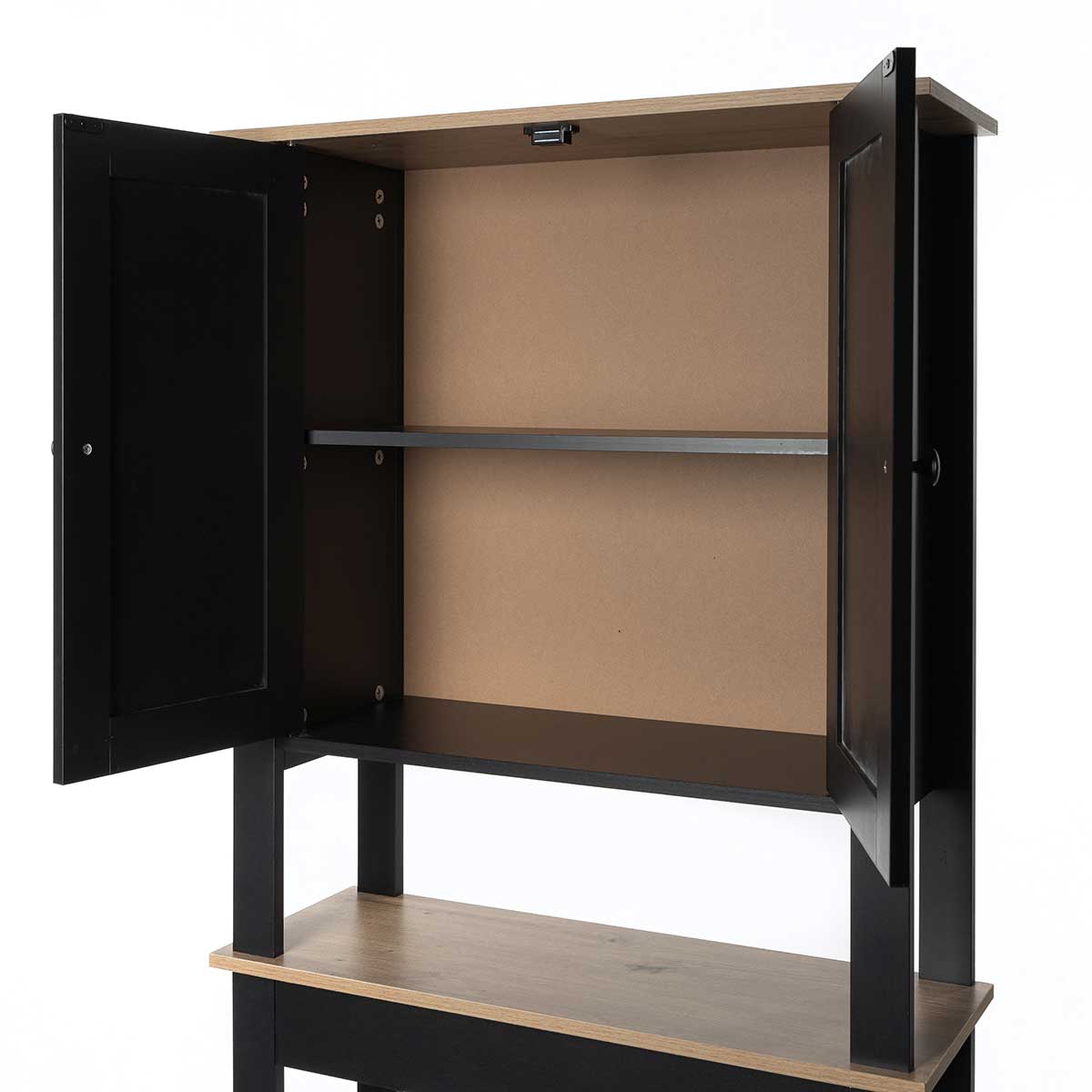 Mueble para baño wc ROMA negro y marrón 173cm