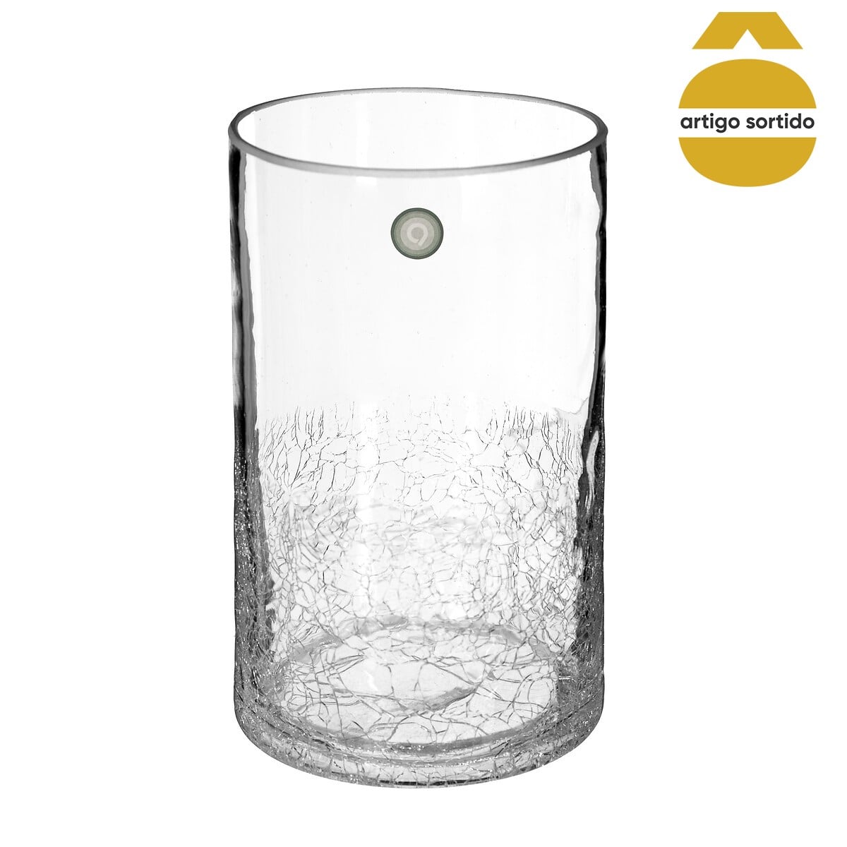 Jarra De Vidro Craquele Coul 20cm