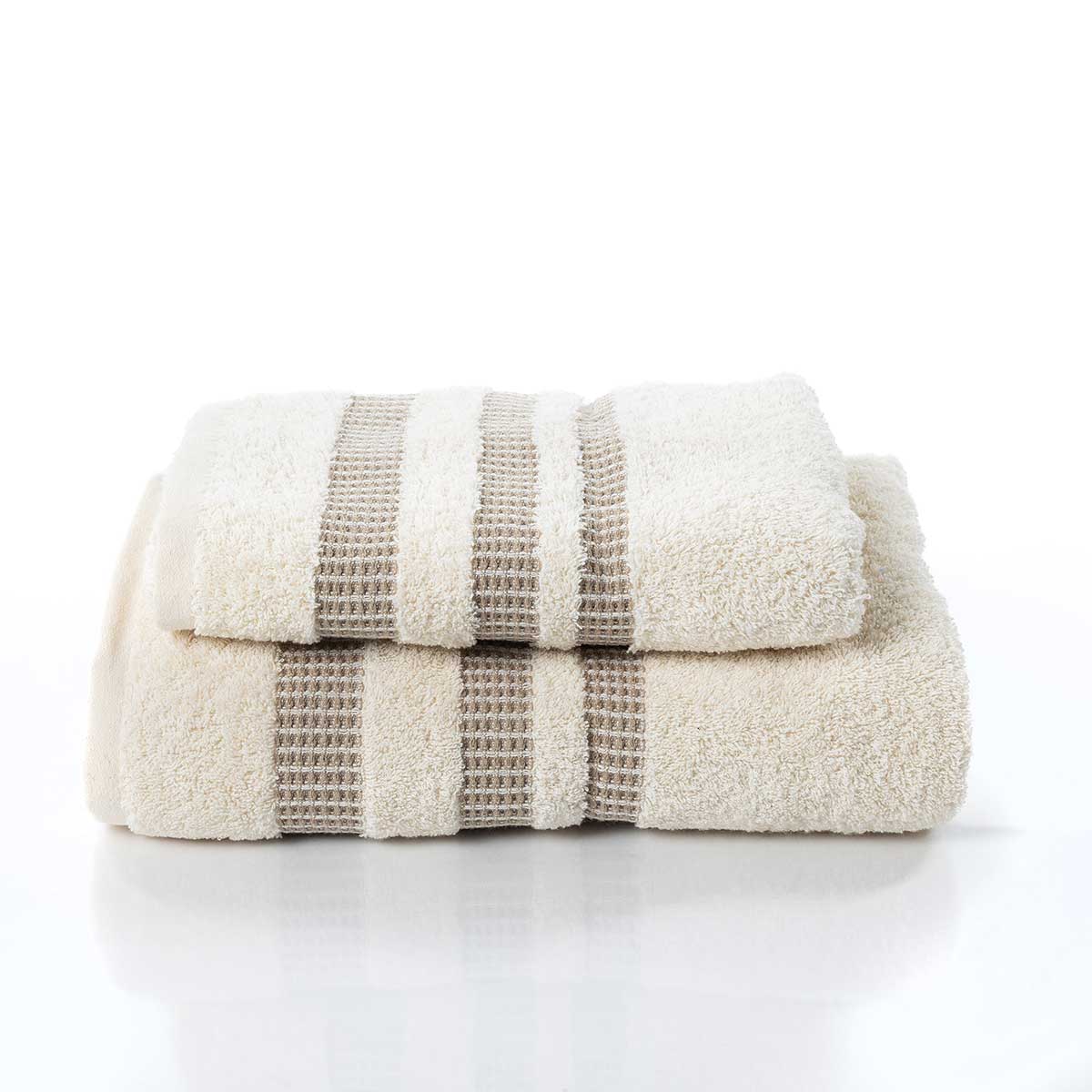 Conjunto de 2 toallas de baño CHLOÉ natural