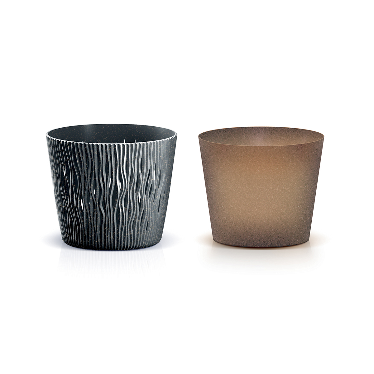 Maceta Sandy Round Antracita 19x17Cm