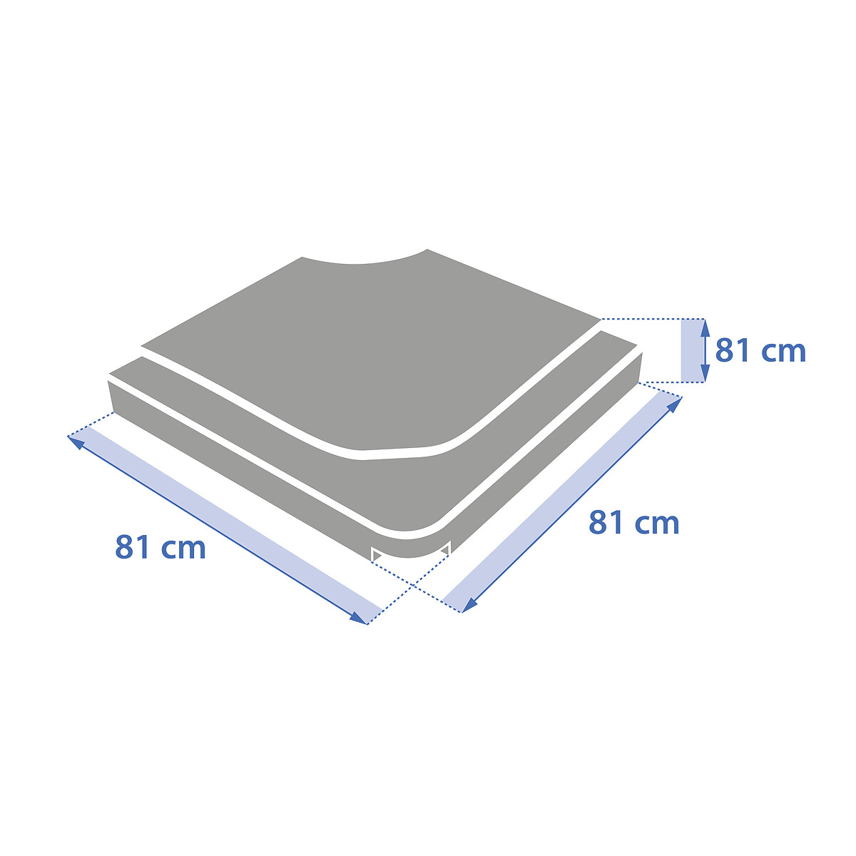 Placa base para parasol antracita 25kg