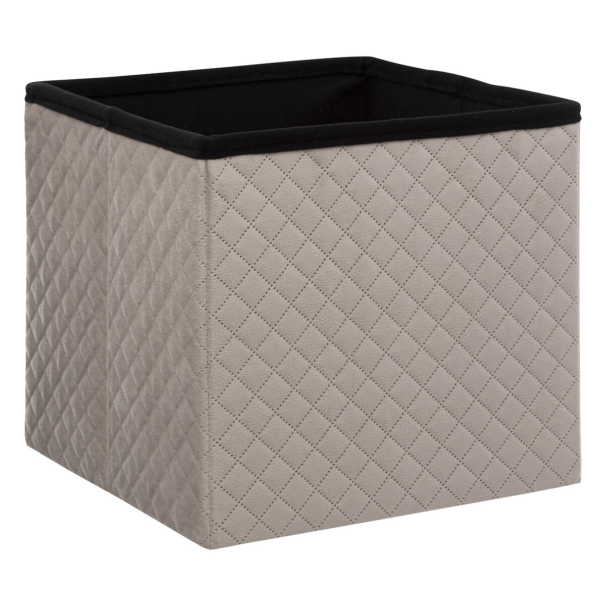 Puf MIXMODUL de terciopelo lino beige 31x31Cm