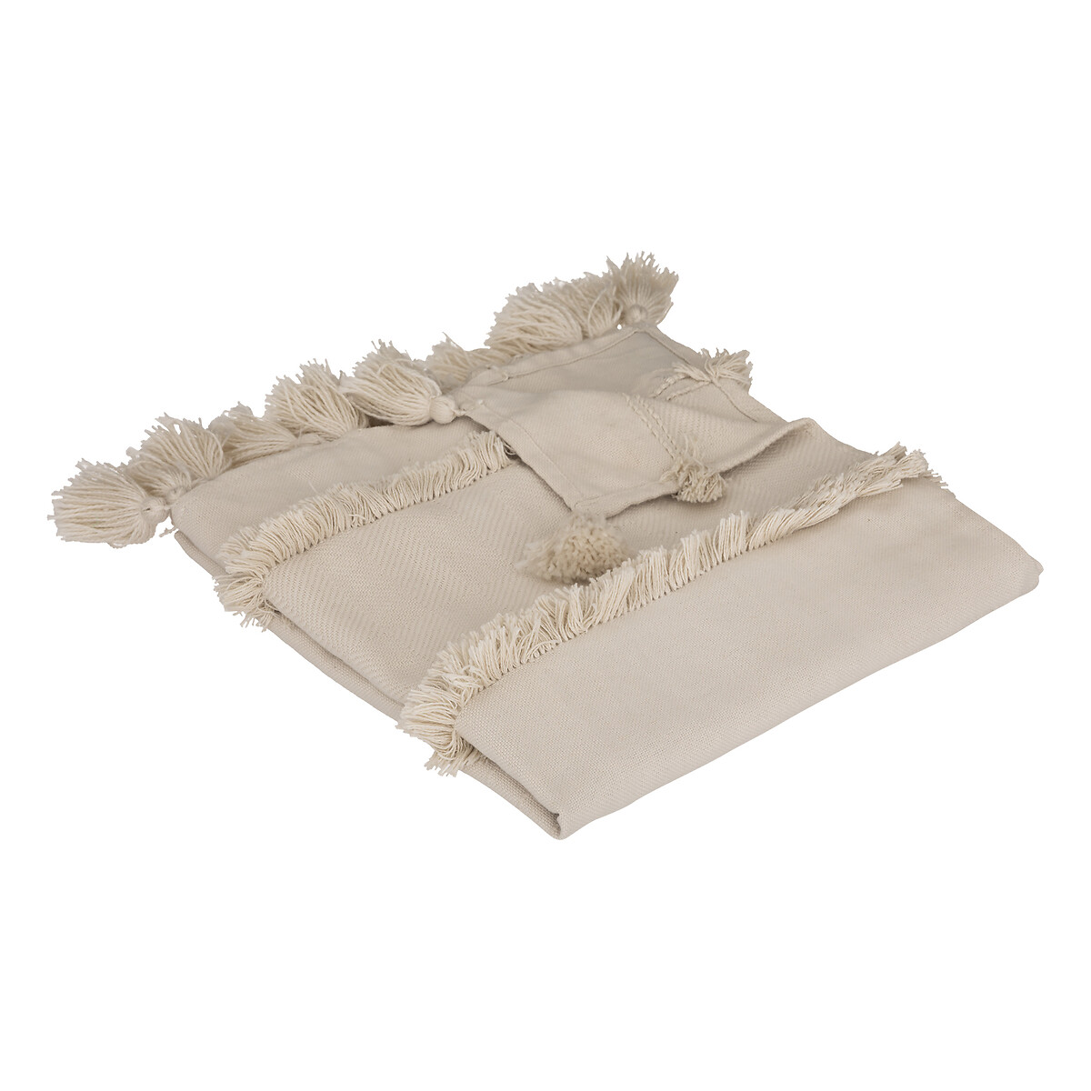 Manta Sea View C/Flecos Beige 130x180Cm