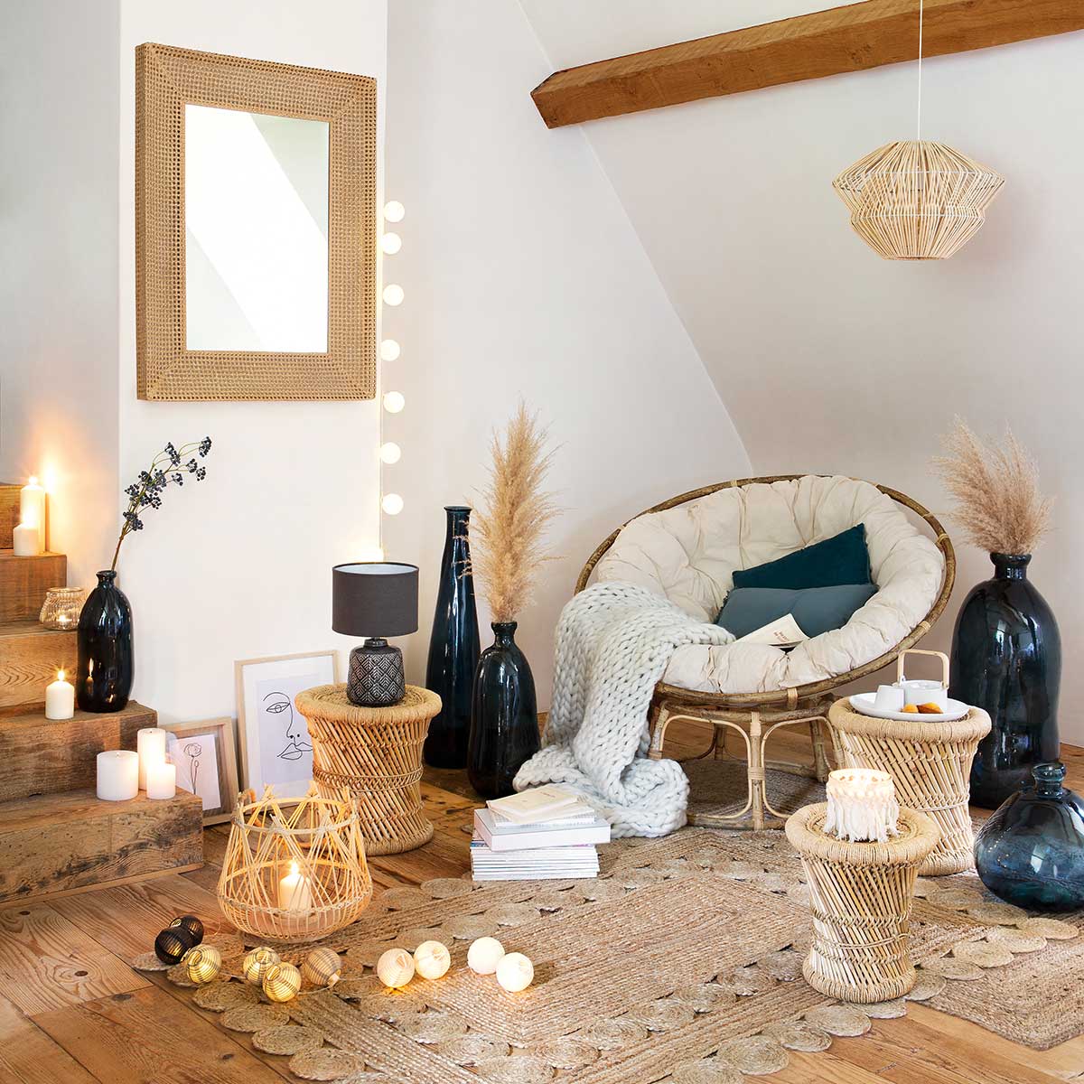 L&aacute;mpara De Mesa Ilou Gris Oscuro 22x35Cm