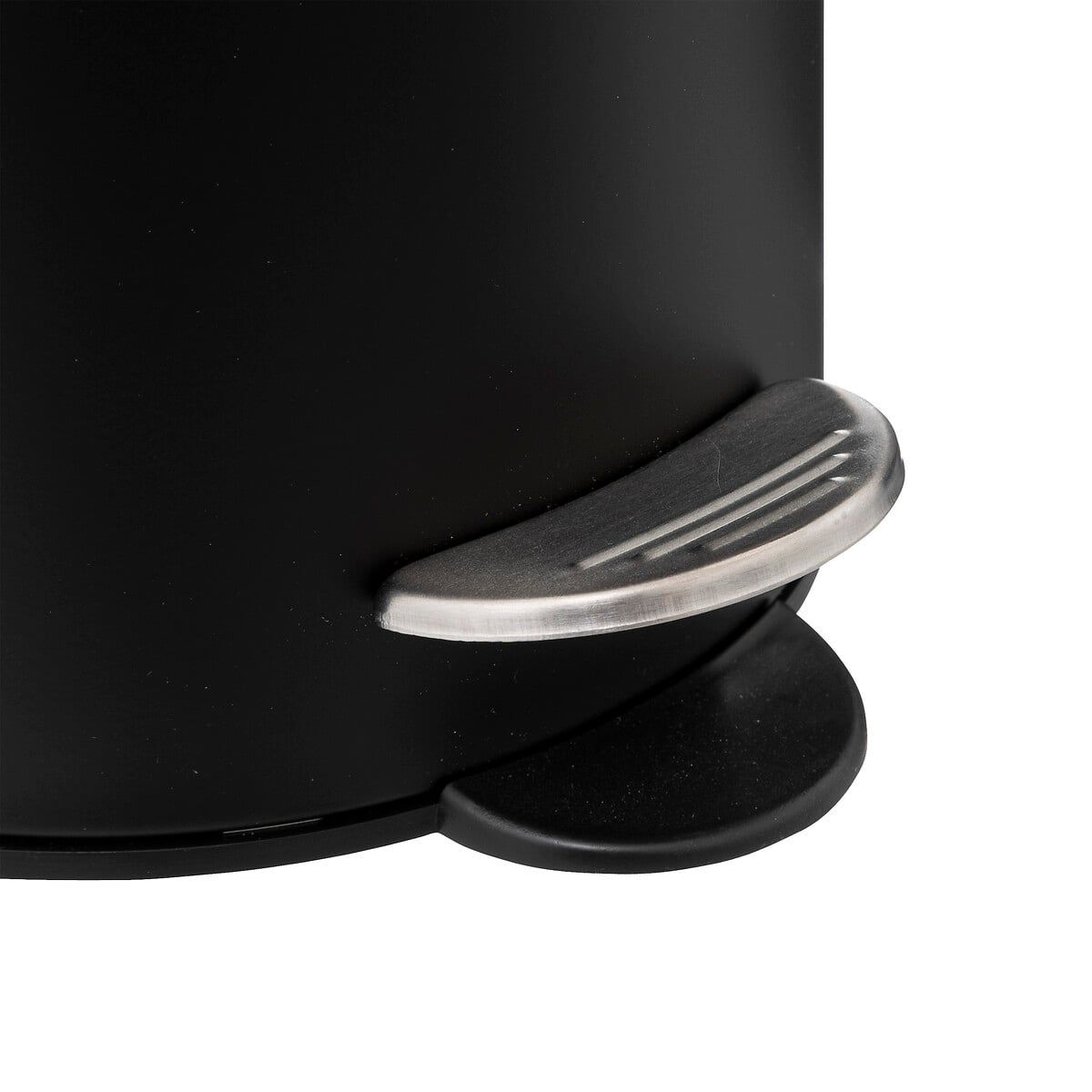 Balde WC Preto Em Metal Soft Close 3L