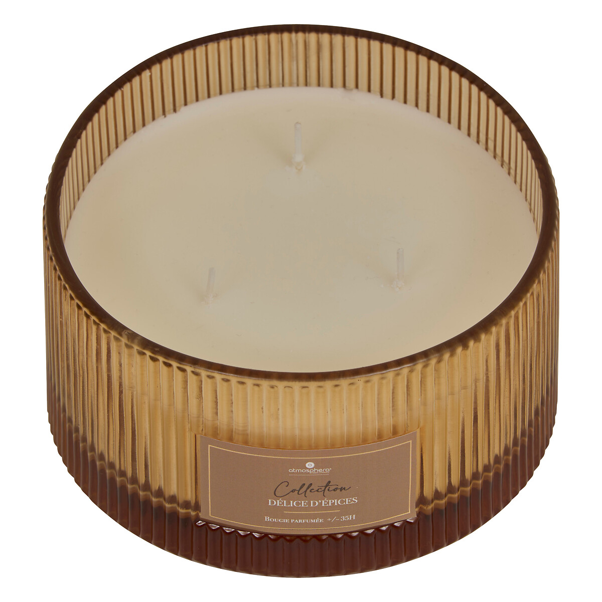 Vela &aacute;mbar en vaso de vidrio ALBIE 635g