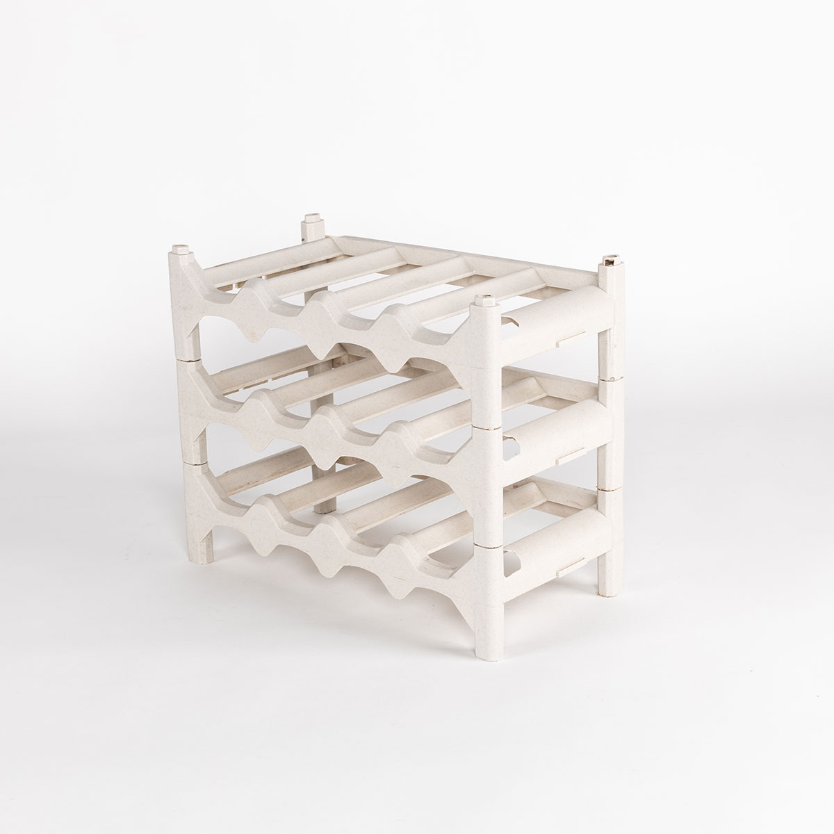 Botellero para 12 botellas beige