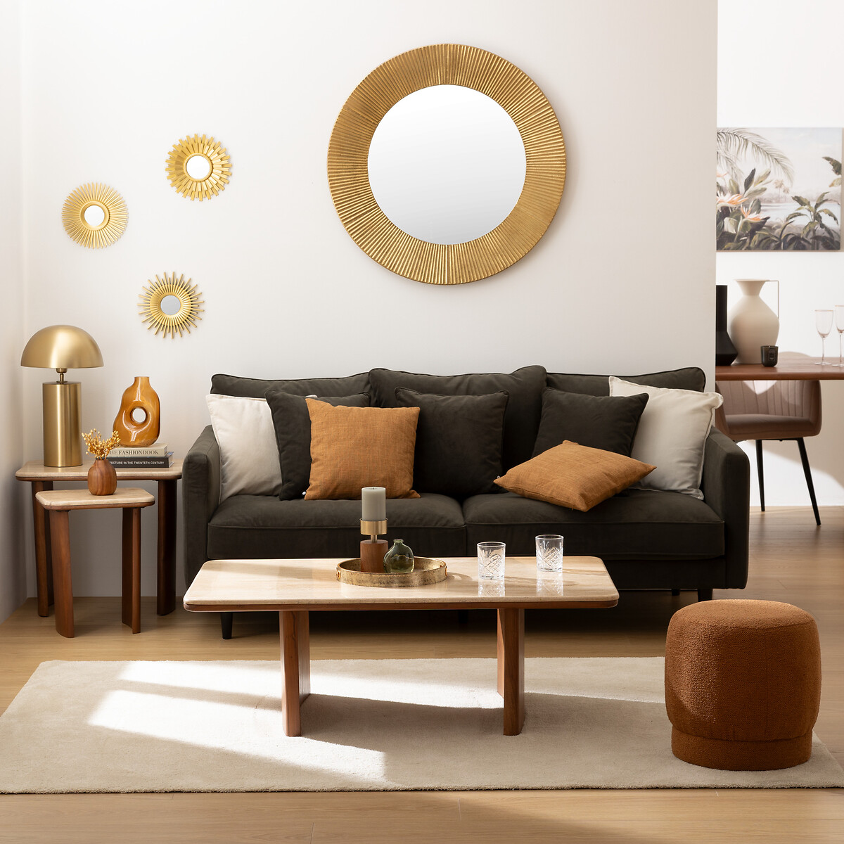 Conjunto de 2 mesas auxiliares JIVAN de madera