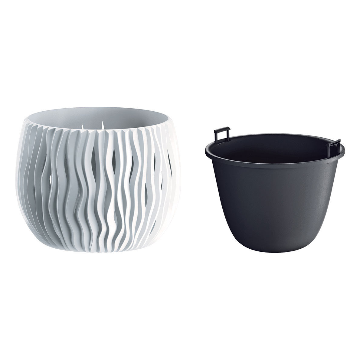 Maceta Sandy Bowl Blanca 18x14Cm