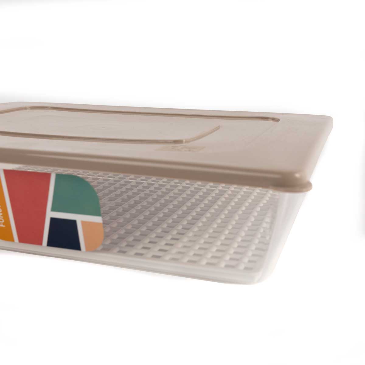 Recipiente Rect. Blanco C/Tapa+Red