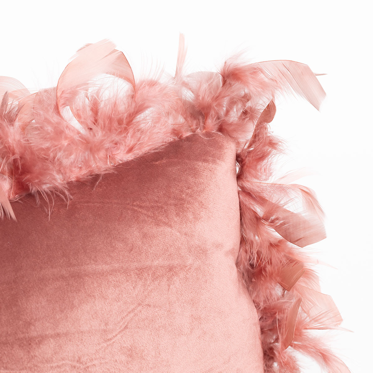 Cojín rosa de terciopelo 40x40cm