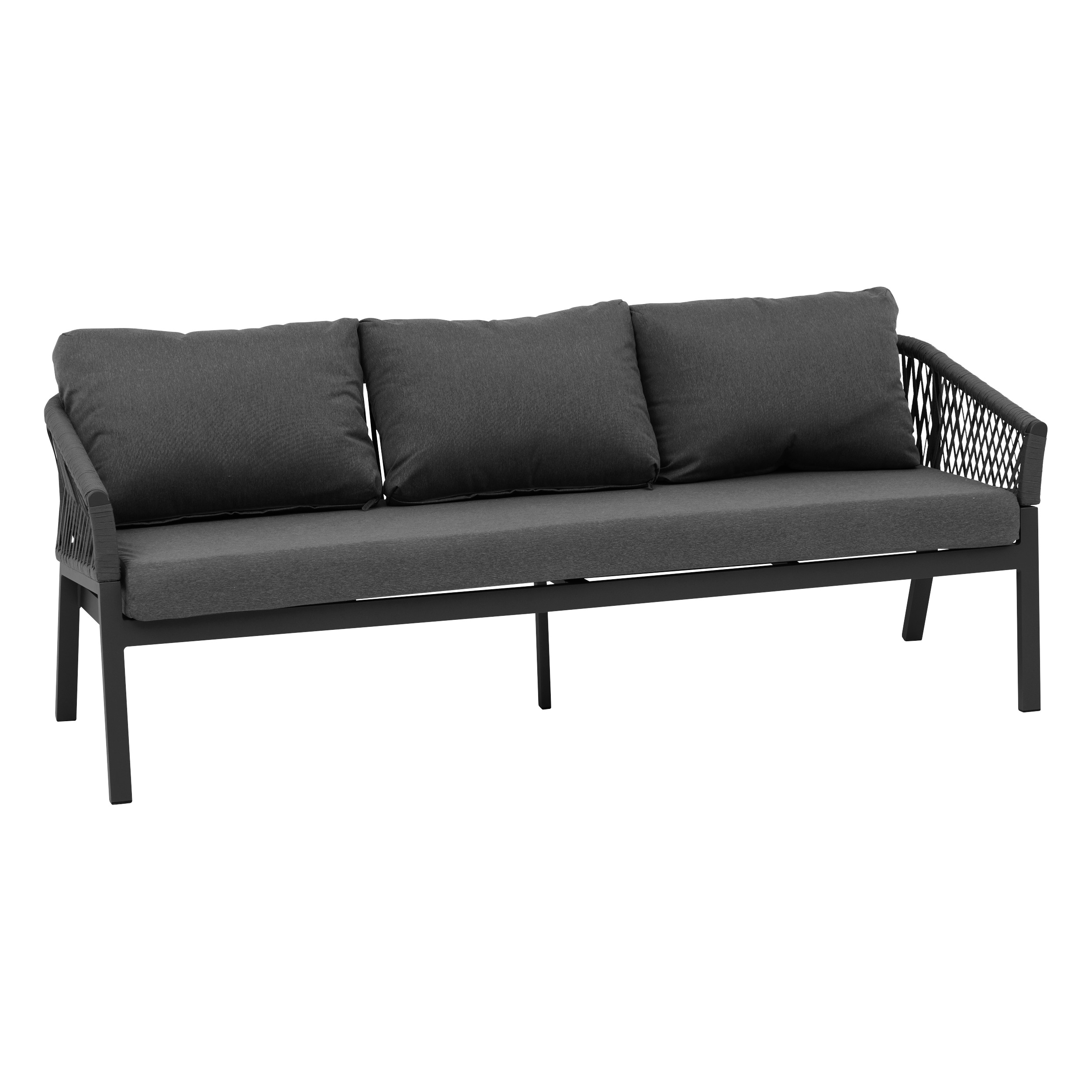 Juego de jardín ORIENGO gris oscuro