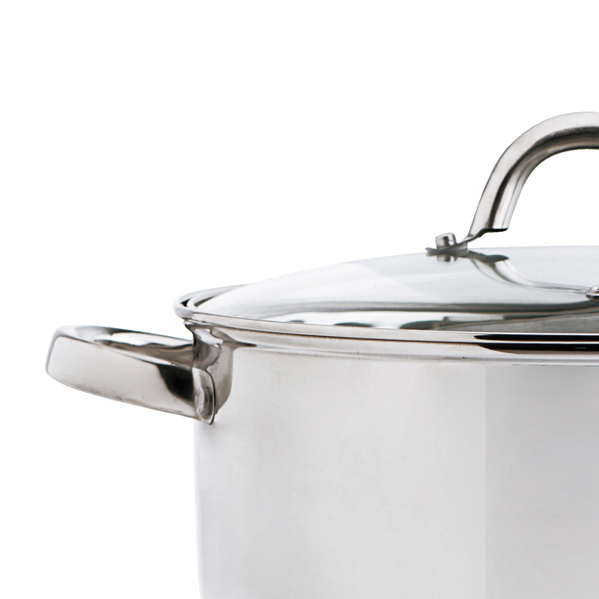 Cacerola Inoxidable C/Tapa Vidrio 26Cm