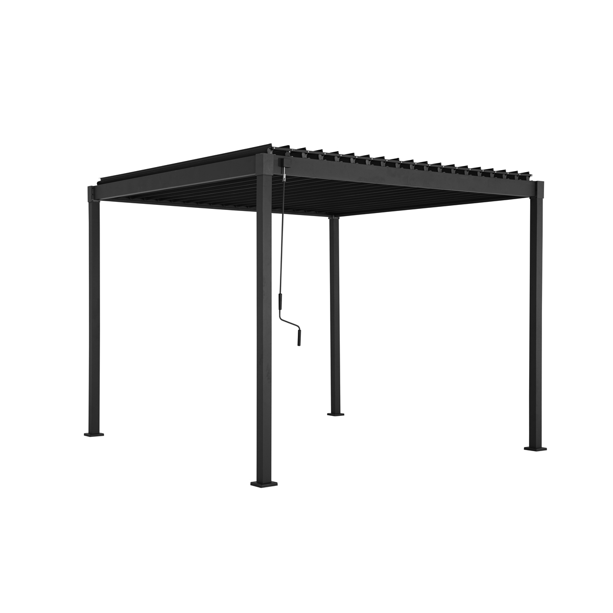 Pérgola HOKIA gris graphite 3x3m