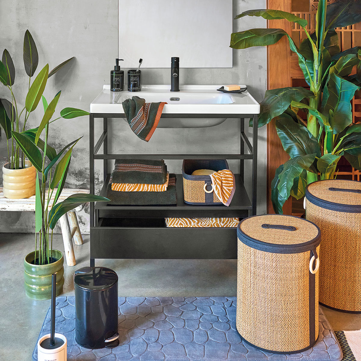 Alfombra De Baño Memoire Gris 45x120Cm