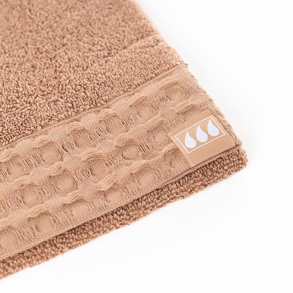 Toalla taupe de algodón 30x50cm