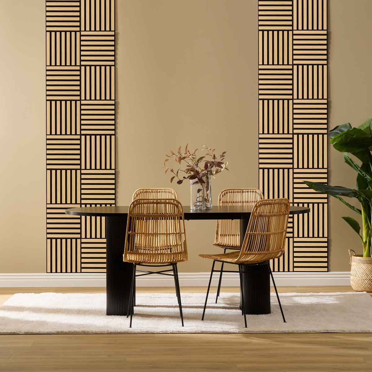 Juego 3 paneles decorativos COLVA natural mdf 