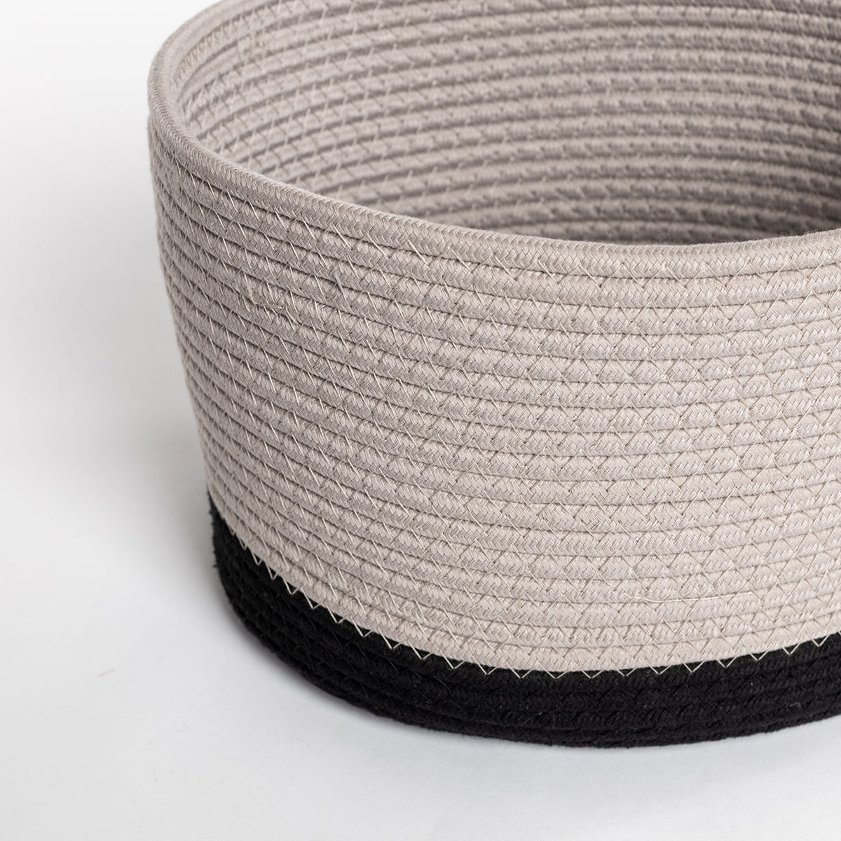 Cesta wc beige de algod&oacute;n 32x25cm