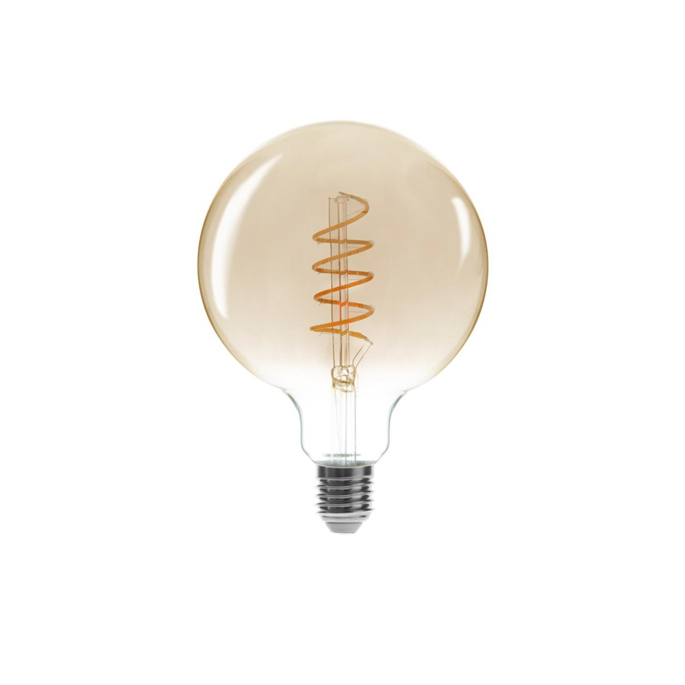 Bombilla VINTAGE ámbar espiral led G125 4.9W E27