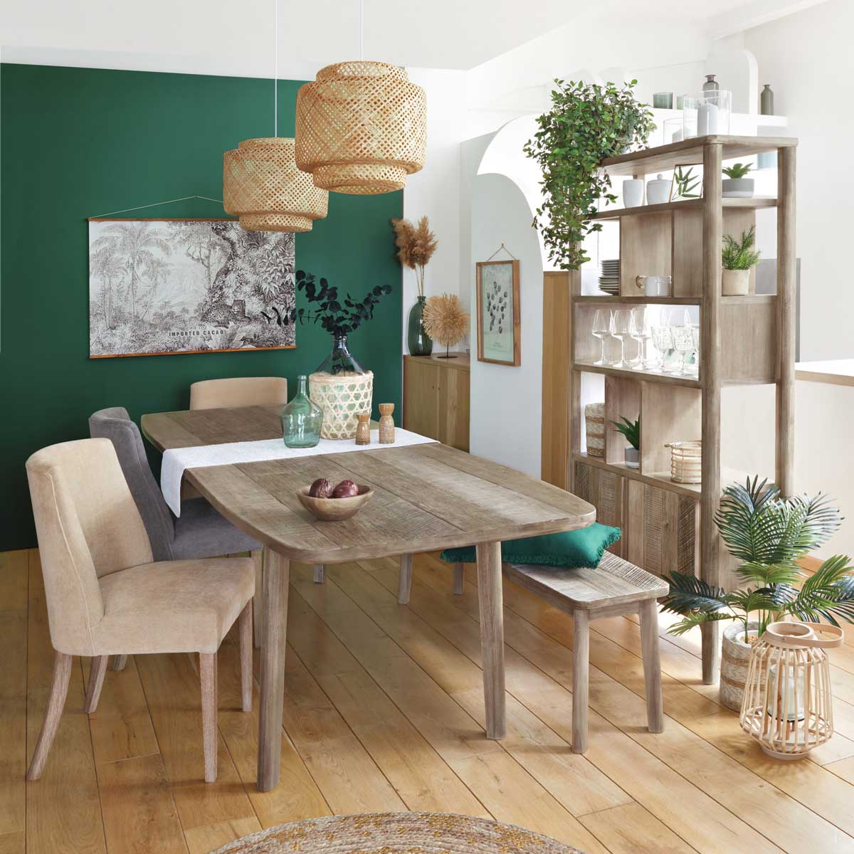 Lámpara De Techo Liby De Bambú 40Cm