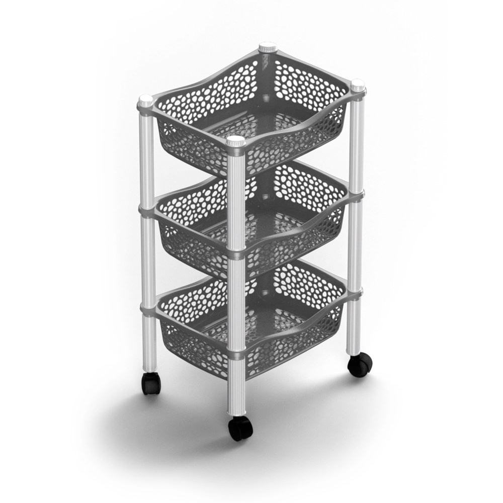 Carrito De Cocina Con 3 Cestas Althea