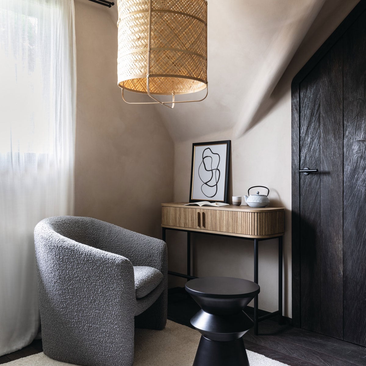 Consola COLVA beige con 2 puertas