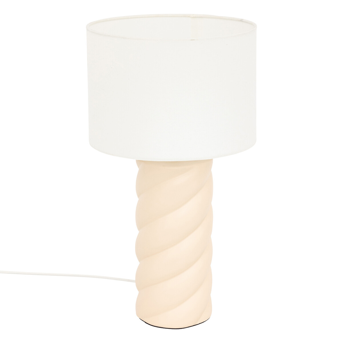 L&aacute;mpara De Mesa Noly Beige De Cer&aacute;mica