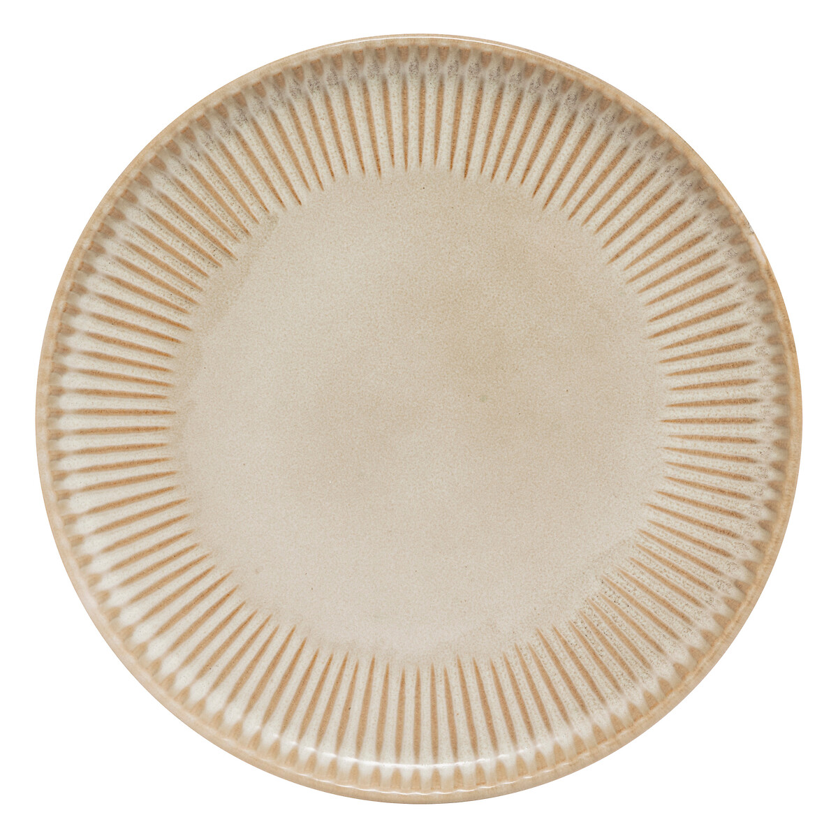 Plato de postre CHLOE beige de cer&aacute;mica 20cm