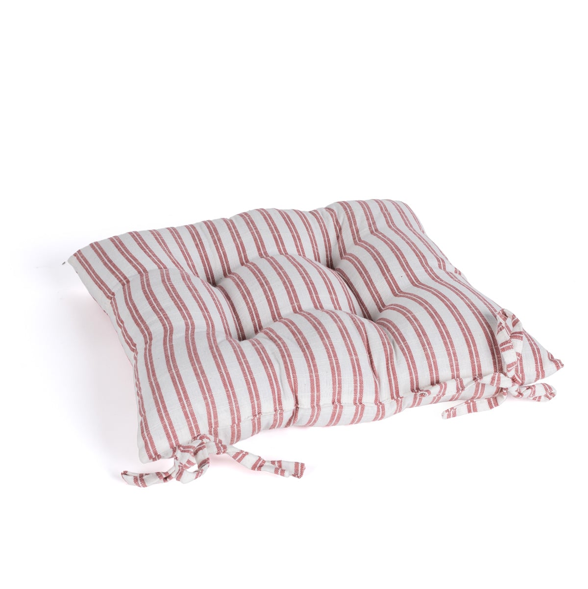 Coj&iacute;n SLUB STRIPES terracota 40x40cm