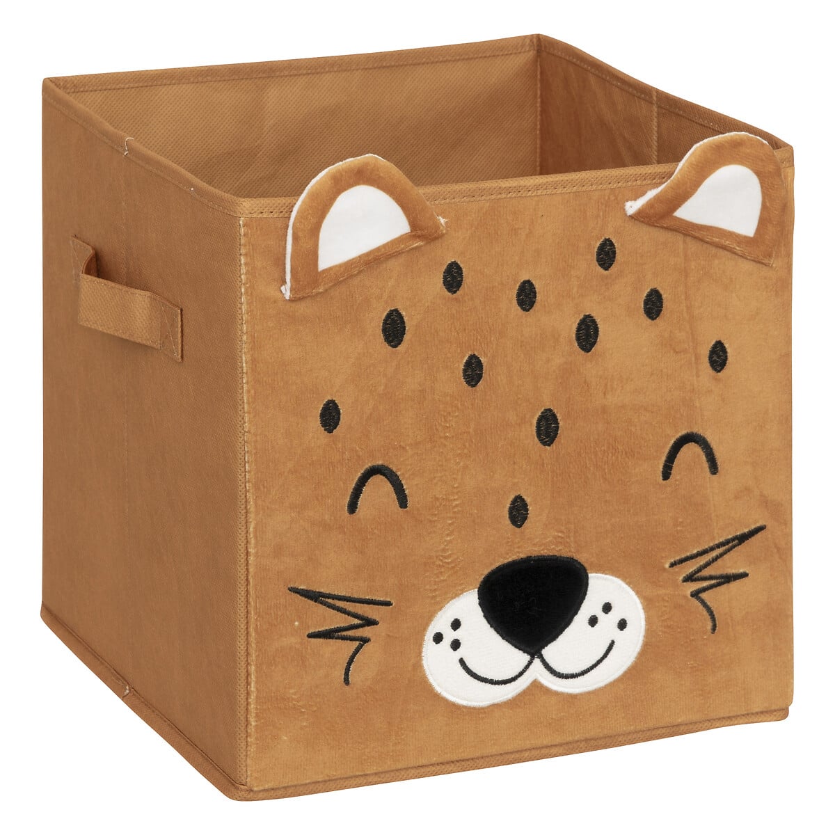 Cubo de Almacenaje Leopardo De Terciopelo