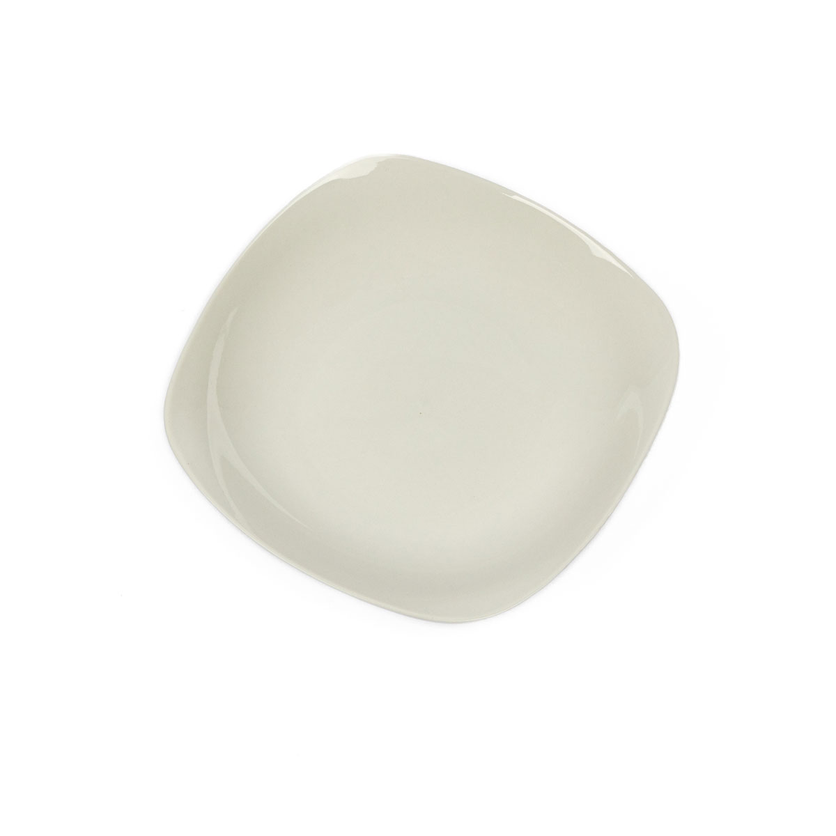 Plato Hondo Cuadrado Blanco de Cerámica