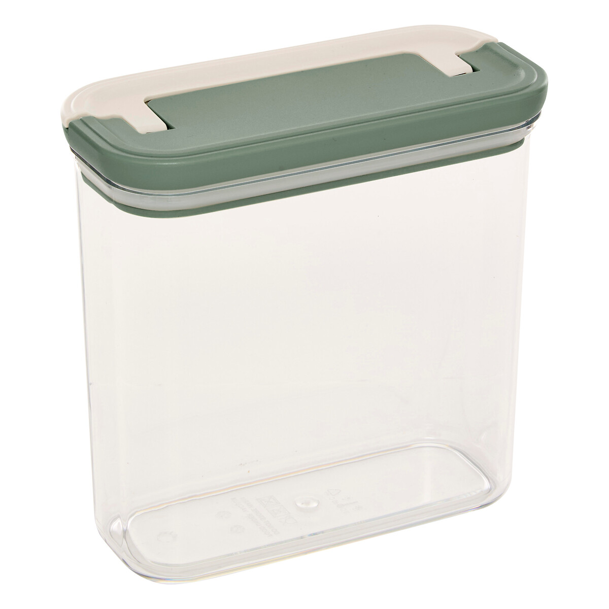 Tarro rectangular LOCK verde 1.3L