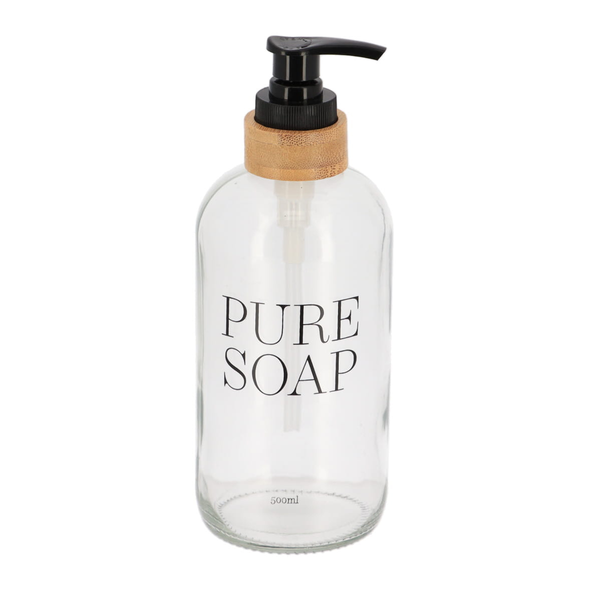 Doseador Em Vidro Para Sabonete Líquido Pure Soap 500ml
