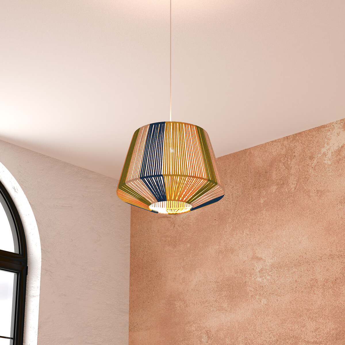 L&aacute;mpara de techo JILY MARRAKECH de cuerda 29cm