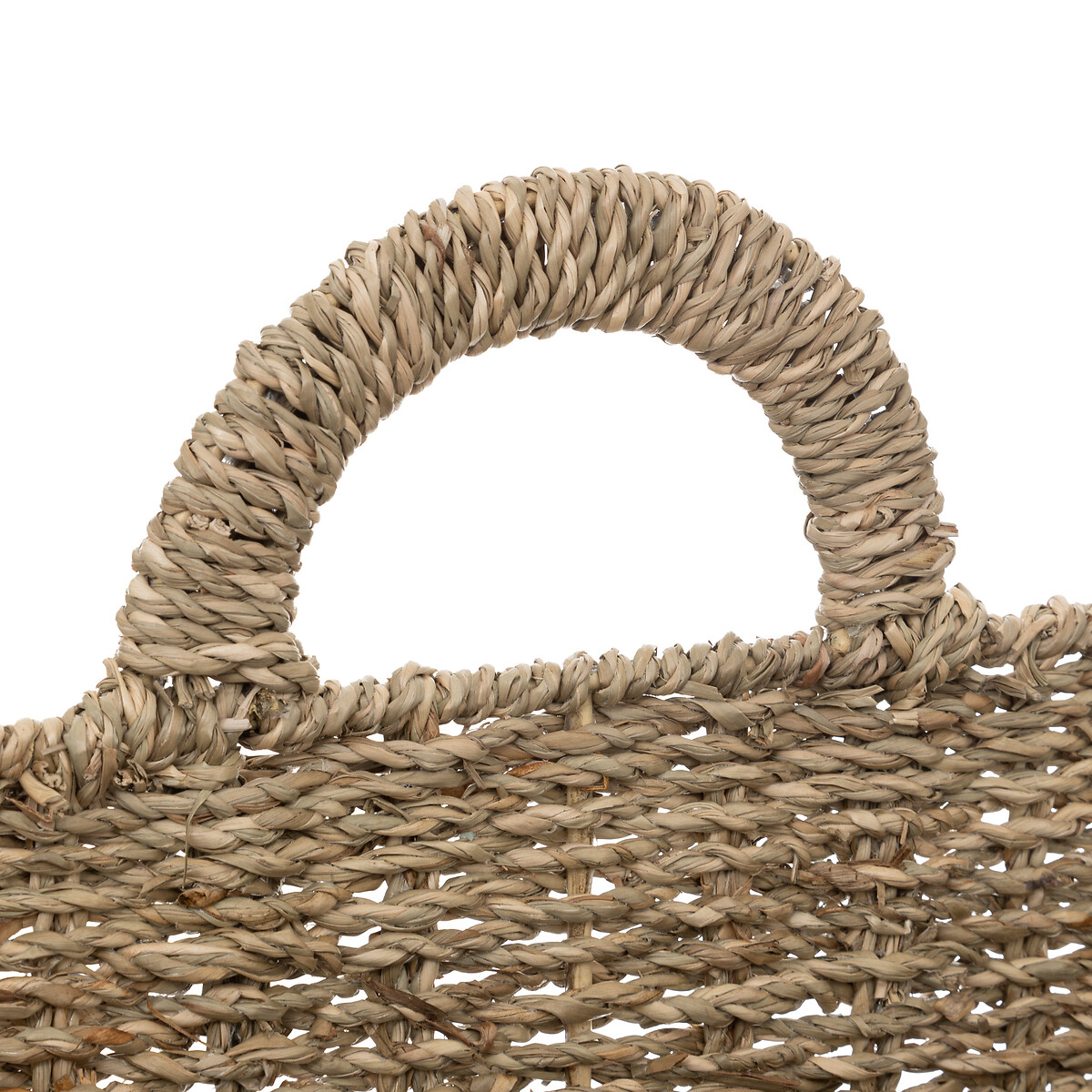 Cesta Cora Beige De Rafia Para Colgar