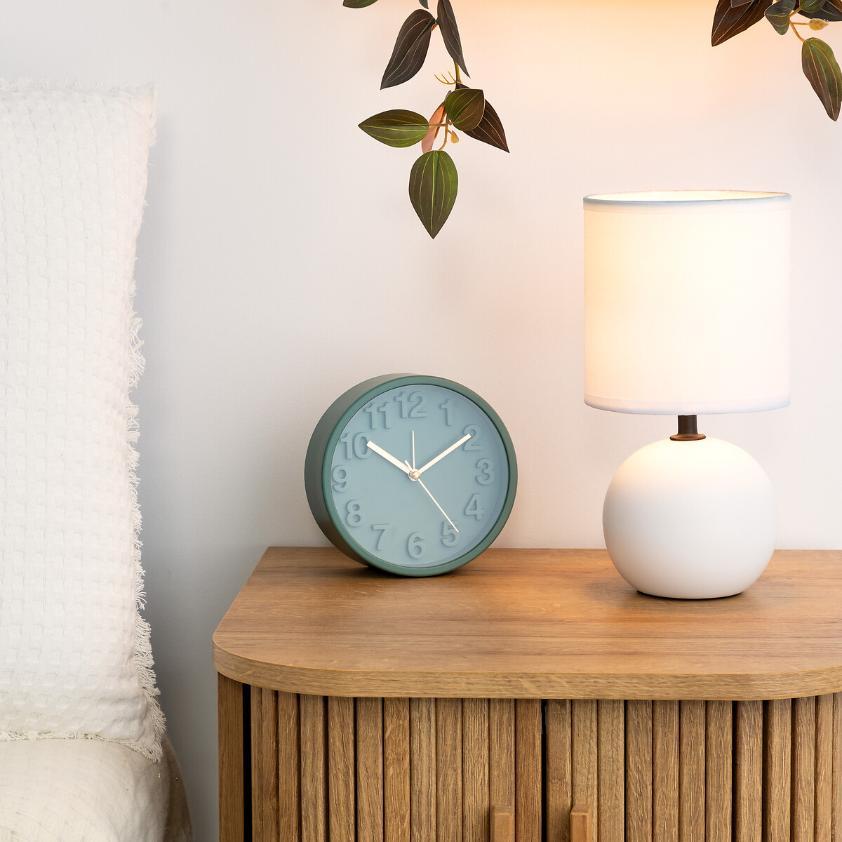 Candeeiro De Mesa Bola Branco Cer&acirc;mica